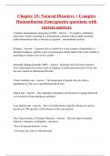 Chapter 15&colon; Natural Disasters &plus; Complex Humanitarian Emergencies questions with correct answers