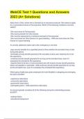 WebCE Test 1 Questions and Answers 2023 &lpar;A&plus; Solutions&rpar;