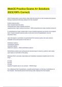 WebCE Practice Exams A&plus; Solutions 2023&lpar;100&percnt; Correct&rpar;