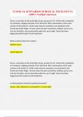 CLINICAL SCENARIOS SURGICAL TECH &lpar;NCCT&rpar; &lpar;100&percnt; Verified Answers&rpar;