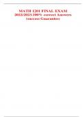 MATH 1201 FINAL EXAM 2022&sol;2023&period;100&percnt; correct Answers &lpar;success Guarantee&rpar;