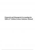 Financial and Managerial Accounting for MBAs 8th Edition Easton Solutions Manual | Complete Test Bank 2023-2024