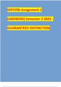 IOP3706 Assignment 1 (ANSWERS) Semester 2 2023 - GUARANTEED DISTINCTION 
