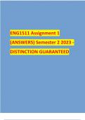 ENG1511 Assignment 1 (ANSWERS) Semester 2 2023 - DISTINCTION GUARANTEED 