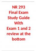 NR 293  Final Exam Study Guide With  Exam 1 and 2 review at the bottom