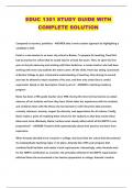 EDUC 1301 STUDY GUIDE WITH COMPLETE SOLUTION