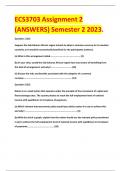 ECS3703 Assignment 2 &lpar;ANSWERS&rpar; Semester 2 2023&period;