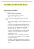 Nursing 526 Exam 3 Study Guide Module 9 - Chapter 11
