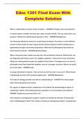 Educ 1301 Final Exam With Complete Solution