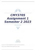 CMY3705 Assignment 1 Semester 2 2023