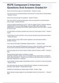 RCFE Component 2 Interview Questions And Answers Graded A&plus;