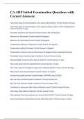 CA ARF Initial Examination Questions with Correct Answers&period; 