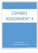 CSP4801  ASSIGNMENT 4