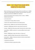 EDUC 1301 PRACTICE EXAM WITH COMPLETE SOLUTION