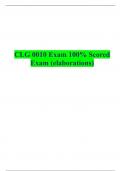 CLG 0010 Exam 100% Scored Exam (elaborations)