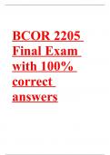 BCOR 2205 Final Exam with 100% correct answers