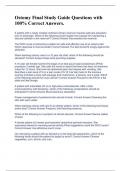 Ostomy Final Study Guide Questions with 100&percnt; Correct Answers&period; 