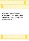 ENG1511 Assignment 2 (COMPLETE ANSWERS) Semester 2 2023