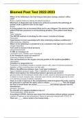 Biomed Post Test 2022-2023