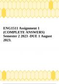 ENG1511 Assignment 1 (COMPLETE ANSWERS) Semester 2 2023 -DUE 1 August 2023.
