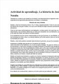 Actividad de aprendizaje&period; La historia de Jose y nATALIA