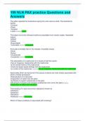 100 NLN PAX practice Questions and Answers Latest Update 2023