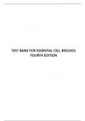 TEST BANK FOR ESSENTIAL CELL BIOLOGY&comma; FOURTH EDITION