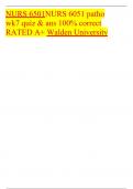 NURS 6501NURS 6051 patho wk7 quiz & ans 100% correct RATED A+ Walden University