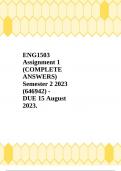 ENG1503 Assignment 1 &lpar;COMPLETE ANSWERS&rpar; Semester 2 2023 &lpar;646942&rpar; - DUE 15 August 2023&period;