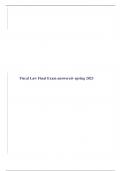 Fiscal Law Exams 2 versions updated and answered fall 2023&period;