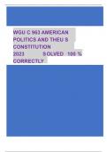 WGU C 963 AMERICAN POLITICS AND THEUS CONSTITUTION 100% CORRECT