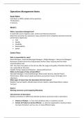 MAN1059 Operations Management Notes