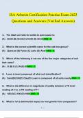 ISA Arborist Certification EXAM 2023 STUDY BUNDLE PACK SOLUTION (Verified Answers)