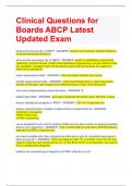 Clinical Questions for Boards ABCP Latest Updated Exam