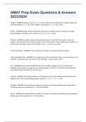 GMAT Prep Exam Questions & Answers 2023&sol;2024