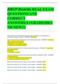 ABCP Boards REAL EXAM QUESTIONS AND CORRECT ANSWERS&vert;A&plus;GRADE&lpar;BRAND NEW&excl;&excl;&rpar;