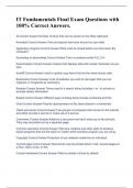 IT Fundamentals Final Exam Questions with 100&percnt; Correct Answers&period; 