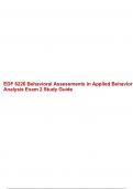 EDF 6226 Behavioral Assessments in Applied Behavior Analysis |EDF 6226 Exam 2 Study Guide.