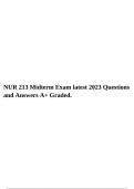 NUR 213 Midterm Exam latest 2023 Questions and Answers A+ Graded.