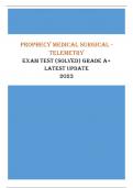 Prophecy medical surgical - telemetry exam - QUESTIONS & ANSWERS test &lpar;Solved&rpar; Grade A&plus; latest update 2023