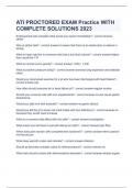  ATI PROCTORED EXAM Practice With Complete Solutions 2023
