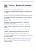 FSA Final Exam Questions And Answers 2023