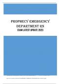 PROPHECY RN EMERGENCY DEPARTMENT EXAM - QUESTIONS & ANSWERS &lpar;SCORED 98&percnt;&rpar; LATEST UPDATE 2023
