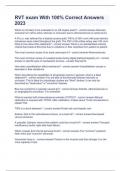 RVT Exam With 100&percnt; Correct Answers 2023