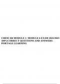 CHEM 104 MODULE 1- MODULE 6 EXAM 2022/2023 100%CORRECT QUESTIONS AND ANSWERS - PORTAGE LEARNING.
