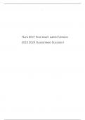 Nurs 6531 final exam Latest Version 2023 2024 Guaranteed Success