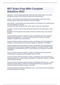 RVT Exam Prep With Complete Solutions 2023