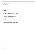 ocr A Level Further Mathematics B MEI (Y431-01) Mark Scheme June2022
