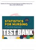 Statistics for Nursing A Practical Approach 3rd Edition Heavey Test  Bank LATEST UPDATES.2023
