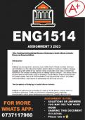 ENG1514 Assignment 3 2023 (ANSWERS)